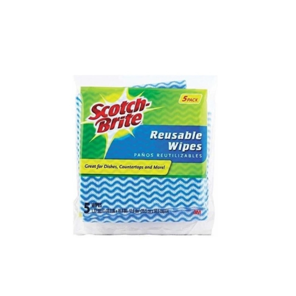 TOALLA MULTIUSO 5 PZAS SCOTH-BRITE REUSABLE REF. 67189 COD. 9053 MARCA 3M