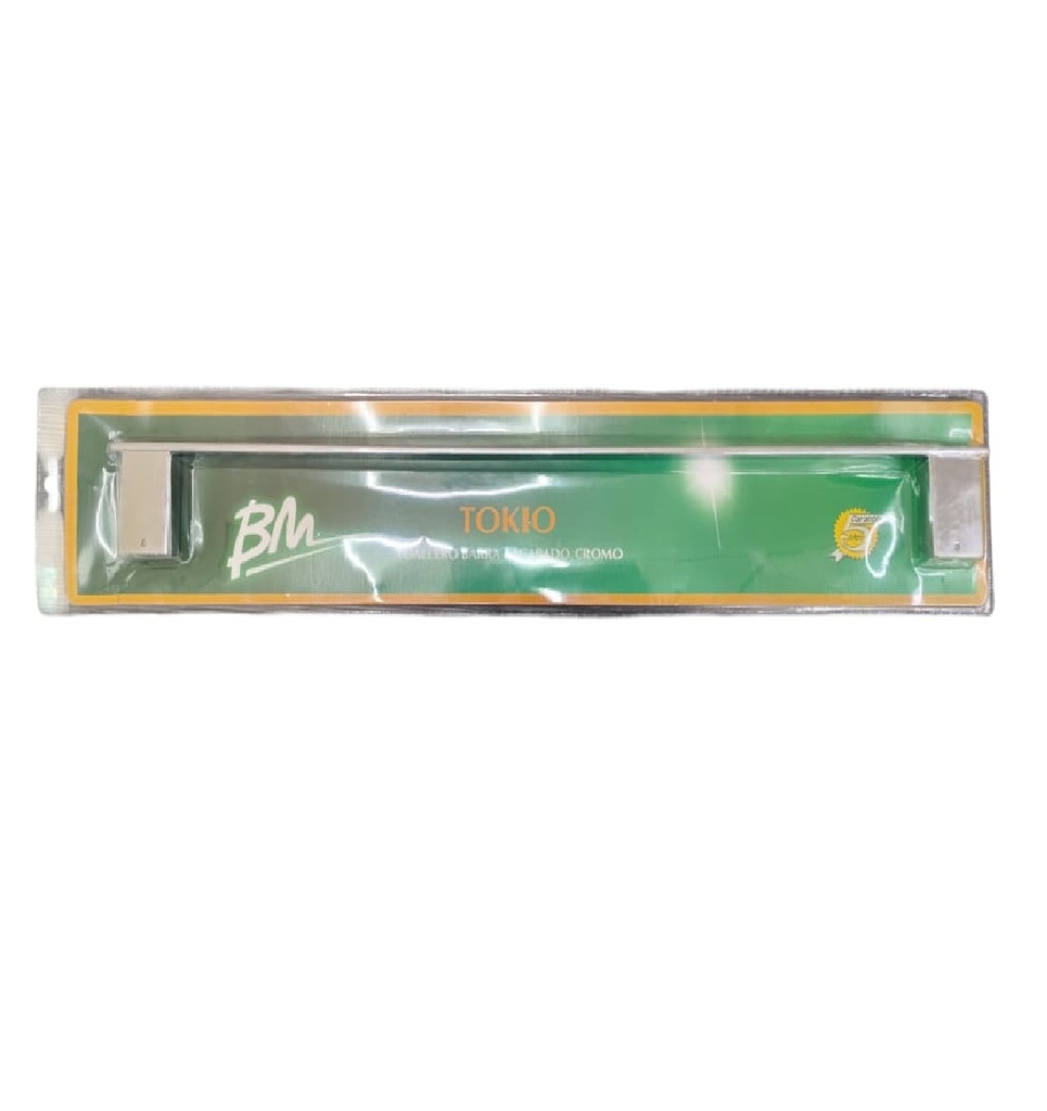 TOALLERO BARRA CROMADO DECORATIVO SERIE TOKIO REF. BM-9511 MARCA BM