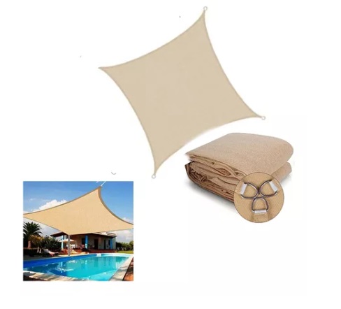 TOLDO DE SOMBRA CUADRADO DE 3 X 3 MTS COLOR BEIGE REF. 010123 MARCA TRICAL