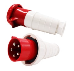 TOMA INDUSTRIAL MACHO 3P + T 380 - 415V 16A IP44 MOD. AM-014 REF. 10140 MARCA ANDELI