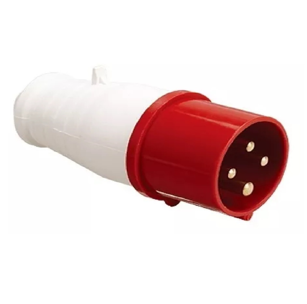 TOMA INDUSTRIAL MACHO 3P + T 380 - 415V 32A IP44 MOD. AM-024 REF. CON10142 MARCA ANDELI