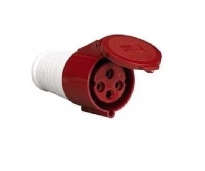 TOMA INDUSTRIAL HEMBRA 3 P + T 380 - 415 V 16A IP44 SUPERF. MOD. AM-214 REF.CON10150 MARCA ANDELI
