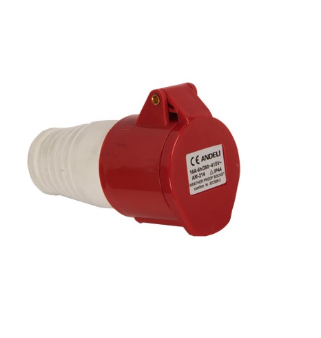 TOMA INDUSTRIAL HEMBRA 3 P + T 380 - 415 V 63A IP67 MOD. AM-234 REF.CON10154 MARCA ANDELI