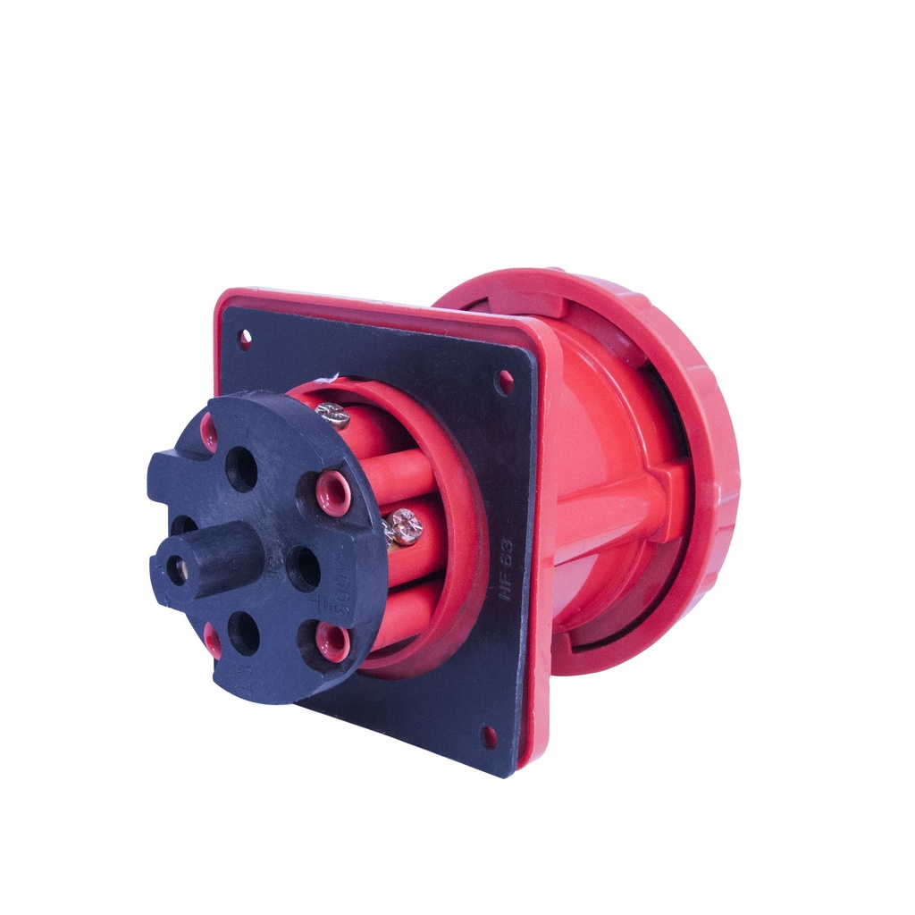 TOMA INDUSTRIAL HEMBRA 3 P + T 380 - 415 V 63A IP67 EMPOTRABL MOD. AM-334 REF.CON10158 MARCA ANDELI