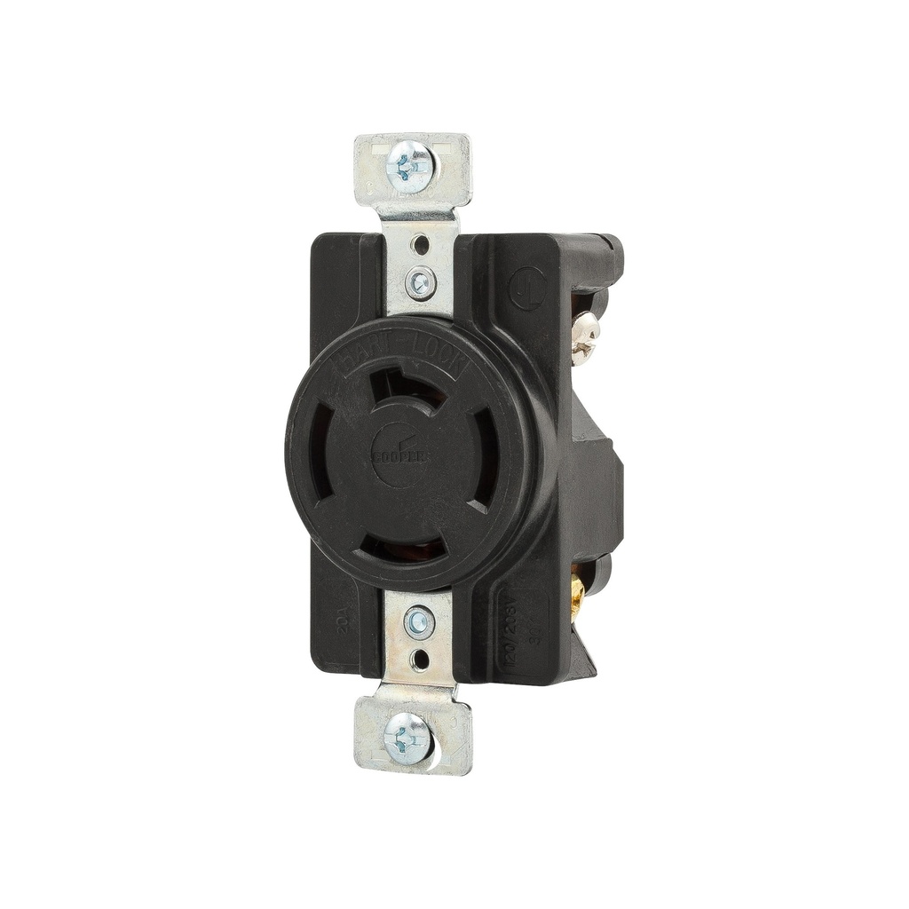 TOMA TRIFASICA 20 AMP P/ EMPOTRAR 120-208V CON BLOQUEO DE SALIDA REF. 7410B / TOM-711 MARCA EATON