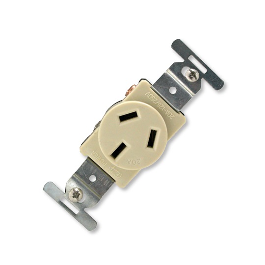 TOMA TRIFASICA 3 X 20 A PARA EMPOTRAR SIN TAPA REF. TOM-06 MARCA FERMETAL