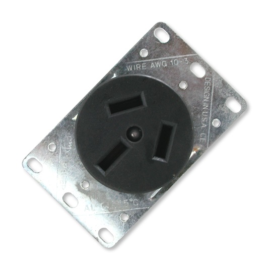 TOMA TRIFASICA 3 X 50 A 110 - 130 V ( PATA DE GALLINA ) REF- TOM-10 MARCA FERMETAL
