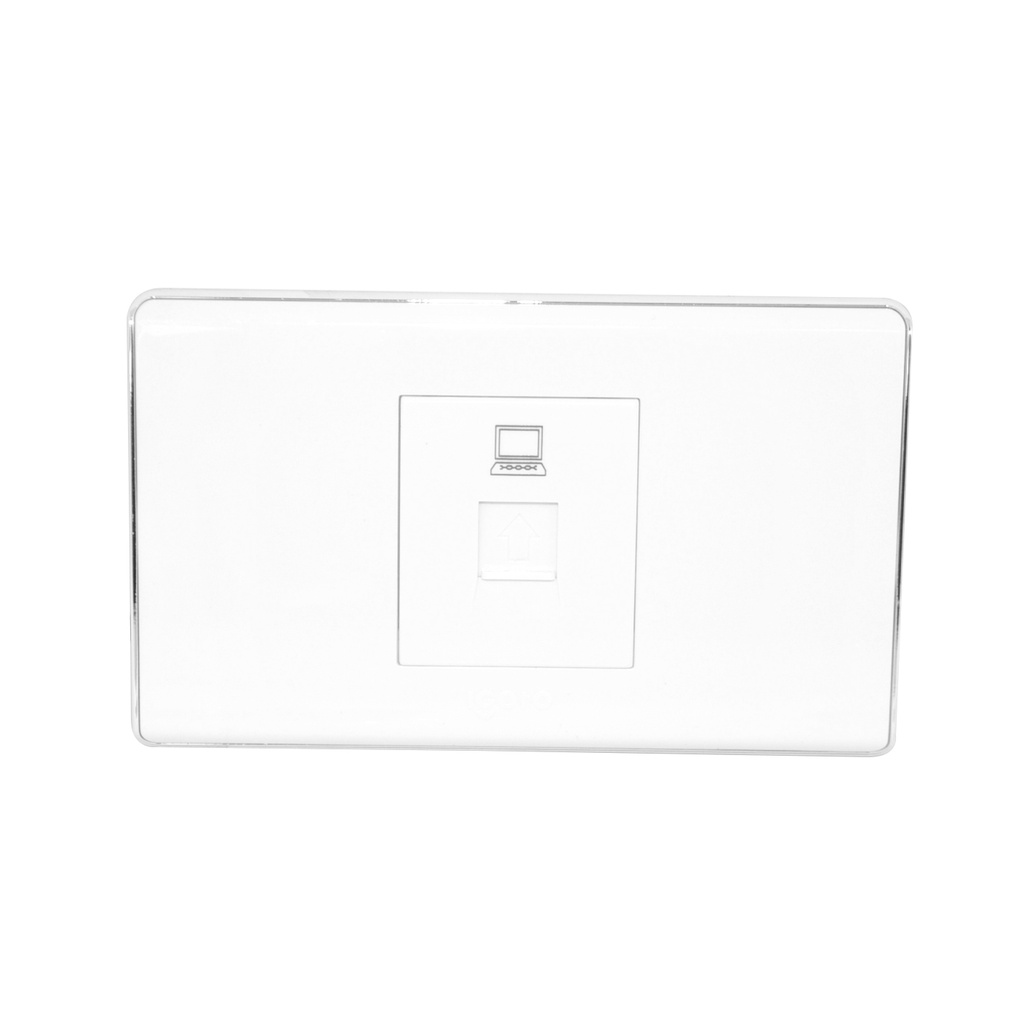 TOMA PARA RED/PC COLOR BLANCO/METAL REF. A6073 MARCA IGOTO