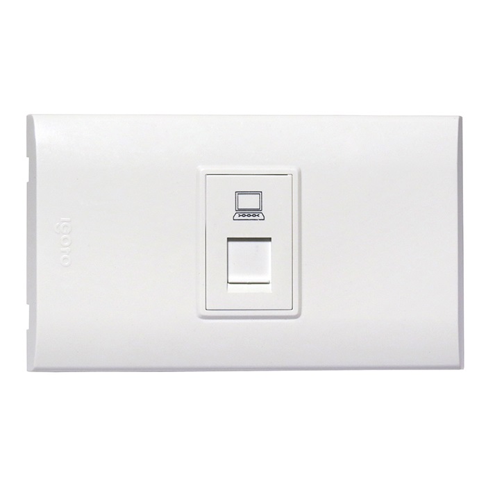 TOMA PARA RED/PC COLOR BLANCO REF. B408-W MARCA IGOTO