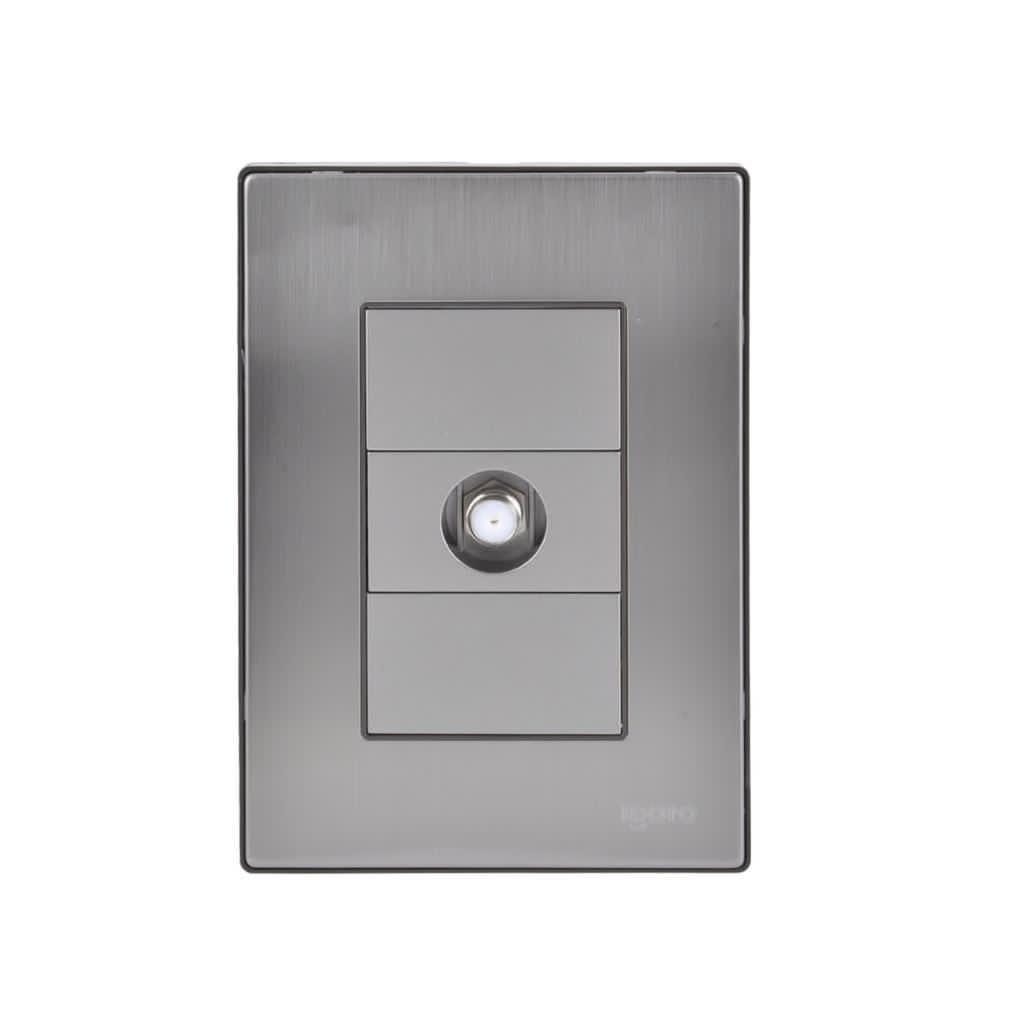 TOMA PARA TV SERIE INOX COLOR PLATA REF. I302 MARCA IGOTO