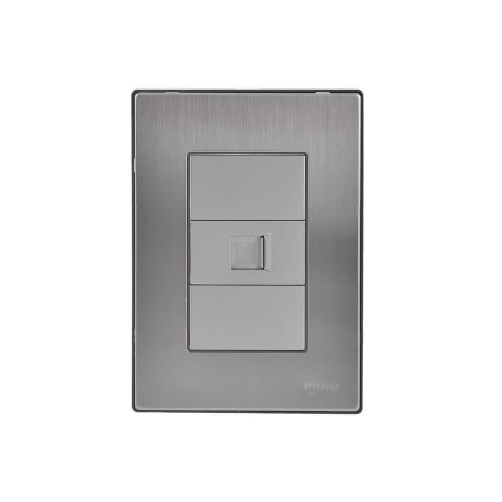 TOMA PARA PC SERIE INOX COLOR PLATA REF. I408 MARCA IGOTO