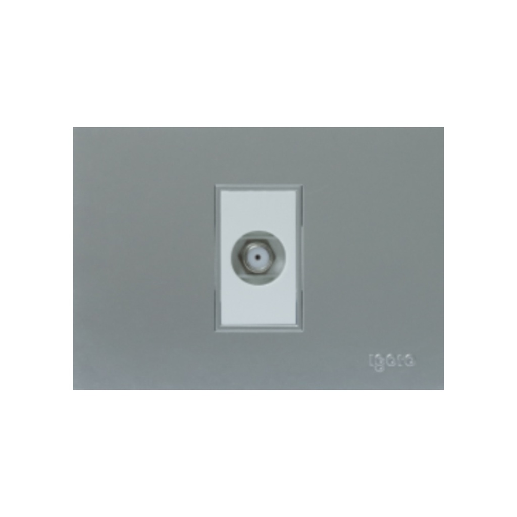TOMA PARA TV COLOR NEGRO COLOR PLATEADO REF. Z302-S MARCA IGOTO