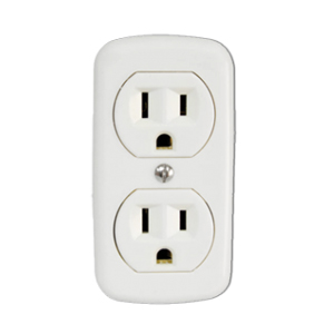 TOMA CORRIENTE 270 DOBLE 15 AMP 125V 2 POLOS 3 HILOS SUPERFICIAL BLANCO REF. TAN-78W MARCA KOBY