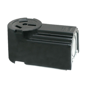 TOMA TRIPOLAR AEREA ANGULAR S/T SUPERFICIAL 50 AMP 125 -250 V BAKELITA KOB-072 MARCA KOBY
