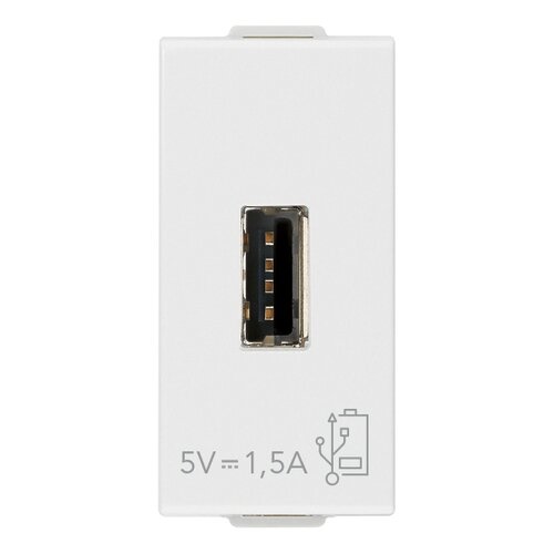 TOMA USB TIPO A 1 PUERTO ALIMENTACION 5V 1.5 A 1 MOD NEVE REF. 09292 MARCA VIMAR