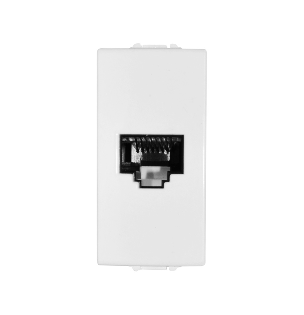 TOMA DE CONECTOR RJ45 NETSAFE CAT 5E UTP 8 CONTACTOS ( TACO ) SERIE NEVE BLANCO REF. 09338.9 VIMAR