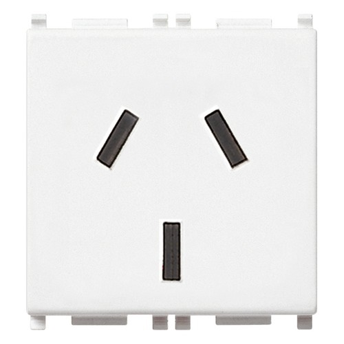 TOMA CORRIENTE 220V 2P + T 20 AMP REF. 14253 SERIE PLANA MARCA VIMAR