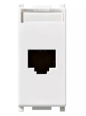 TOMA DE CONECTOR RJ45 NETSAFE CATEGORIA 6 UTP 8 CONTACTO SERIE PLANA BLANCO REF.14339.13 MARCA VIMAR