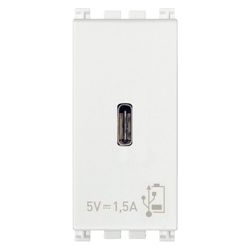 TOMA USB C SENCILLO ( TACO ) DE ALIMENTACION 5V 2.4 A 1 MOD SERIE ARKE BLANCO REF.19292.C VIMAR