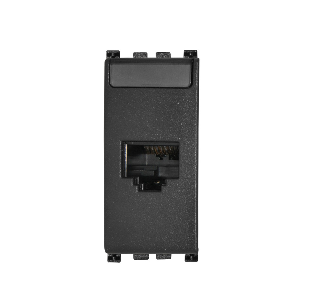 TOMA DE CONECTOR RJ45 NETSAFE 8 CONTACTO CAT6E SERIE ARKE COLOR GRIS REF. 19339.13 MARCA VIMAR