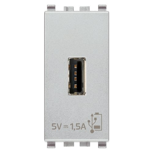 TOMA USB A UNIDAD ( TACO ) DE ALIMENTACION 5V 1.5 A 1MOD COLOR NEXT SERIE EIKON REF.20292.N VIMAR