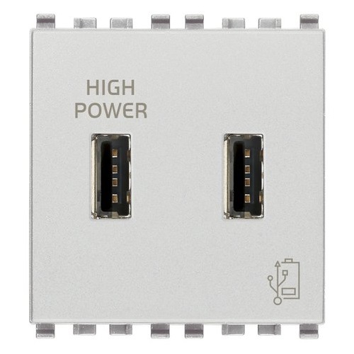 TOMA USB A UNIDAD ( TACO ) DE ALIMENTACION 5V 2.1 A 2MOD COLOR NEXT SERIE EIKON REF.20295.N VIMAR
