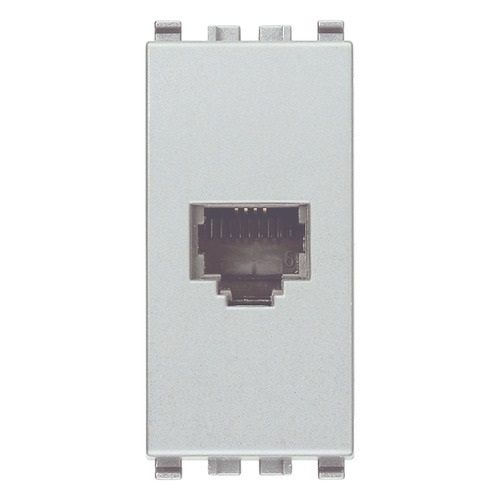 TOMA DE CONECTOR RJ11 ( TACO ) / 6 POSICIONES 4 CONTACTO COLOR NEXT EIKON REF. 20320.N MARCA VIMAR