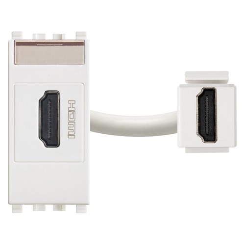 TOMA CON CONECTOR HDMI ( TACO ) COLOR BLANCO EIKON REF. 20346.B MARCA VIMAR