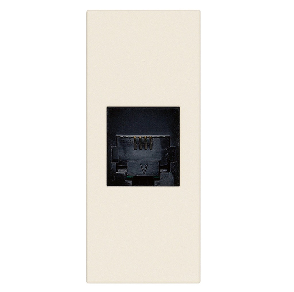 TOMA DE CONECTOR RJ11 (TACO) / 6 POSICIONES 4 CONTACTOS CAÑAMO SERIE LINEA REF. 30320.C MARCA VIMAR