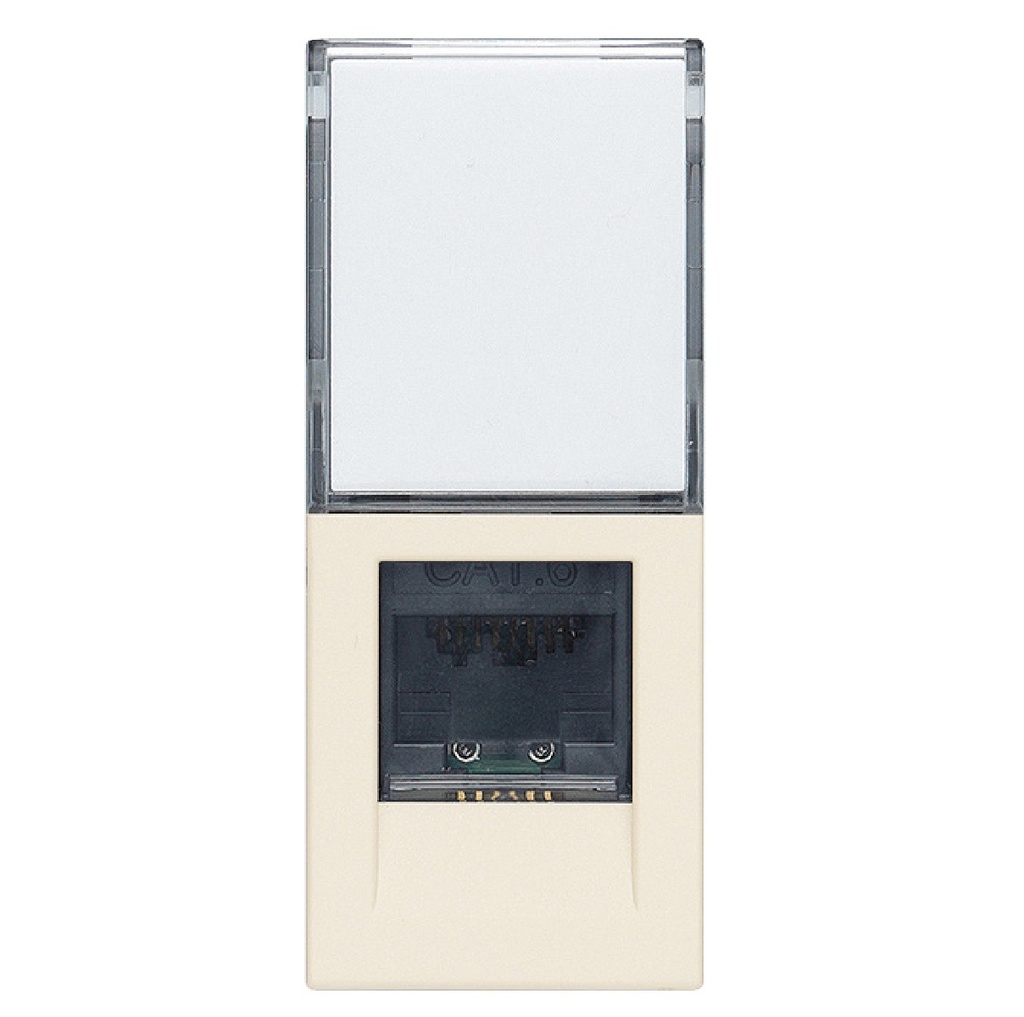 TOMA DE CONECTOR RJ45 NETSAFE CAT 6E UTP 8 CONTACTOS CAÑAMO SERIE LINEA REF. 30339.13C MARCA VIMAR