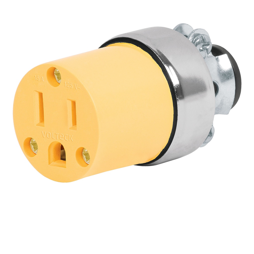 TOMA CORRIENTE HEMBRA POLARIZADA (TOMA+TIERRA) MOD. COI-A REF. 46113 MARCA VOLTECK