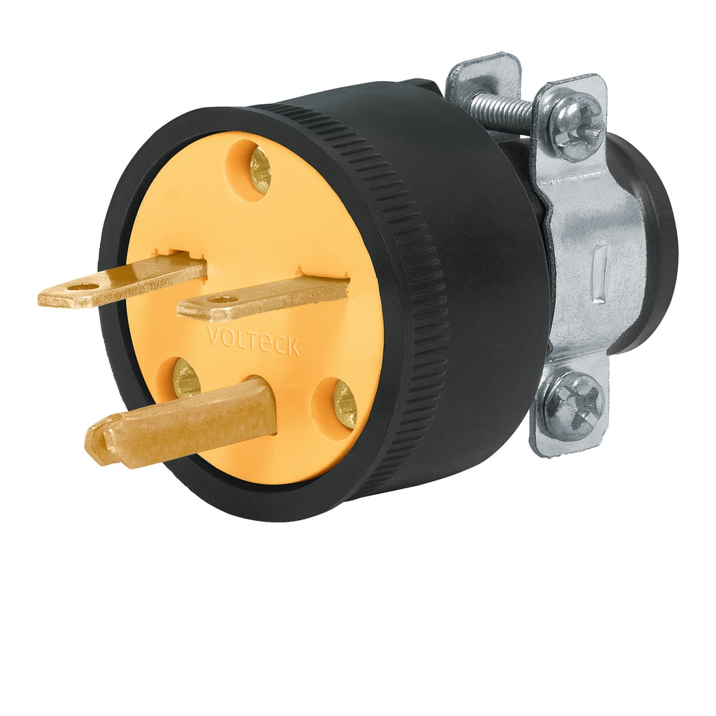 ENCHUFE MACHO TENSION 250V CORRIENTE 15A (CARA DE CHINO) CLR-CH REF. 46208 MARCA VOLTECK