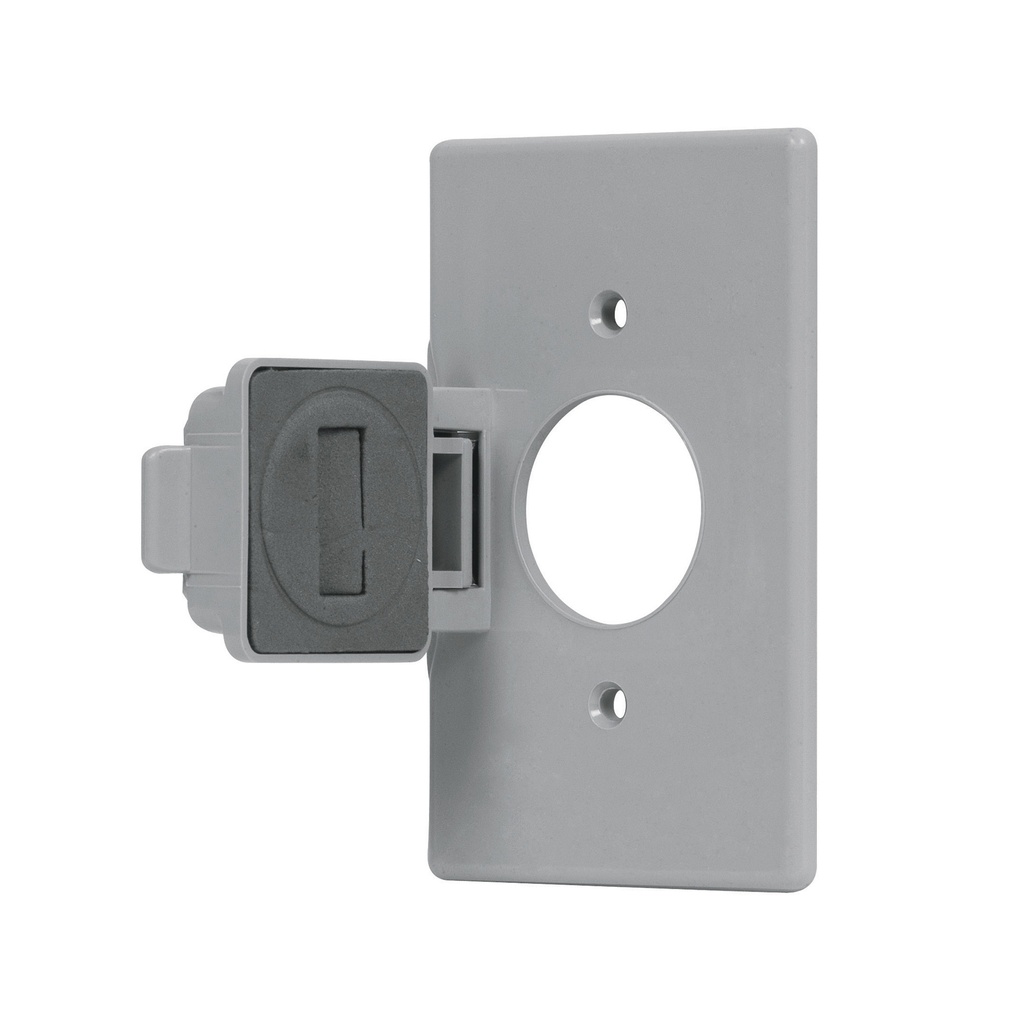 TAPA SENCILLA CONTRA INTEMPERIE HORIZONTAL GRIS POLICARBONATO REF. 46411 MARCA VOLTECK