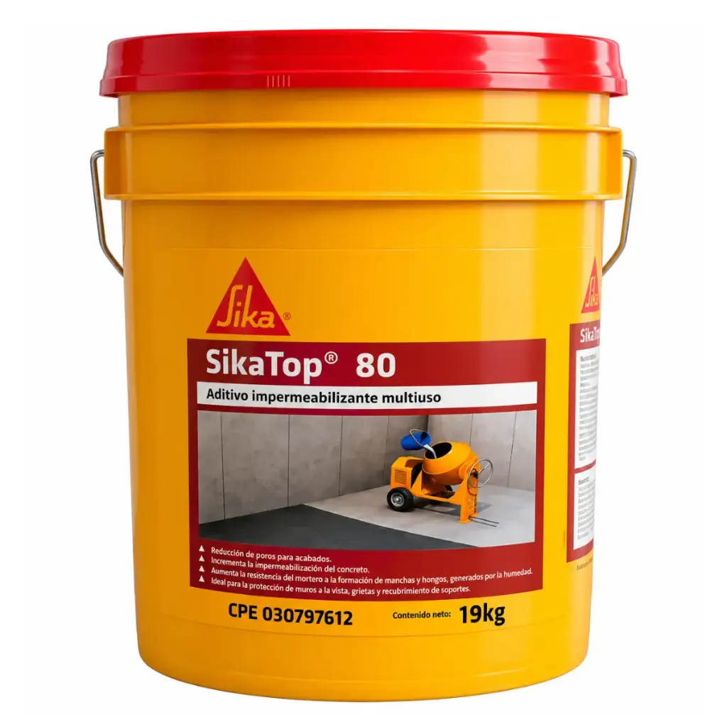 SIKA TOP 80 - 5 GL / PAILA ADITIVO IMPERMEABILIZANTE MULTIUSO ADHERENCIA AL CONCRETO REF.110648 SIKA