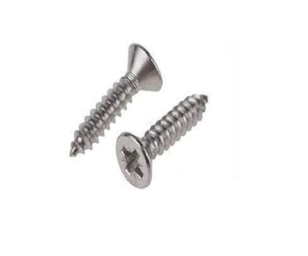 TORNILLO AUTOROSCANTE CABEZA PLANA DE 6 MM X 1" UNIDAD MARCA AVILA