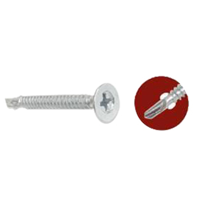 TORNILLO AUTOTALADRANTE PTA DE BROCA ALA AVELLANADA 8 MM X 1 1/4" UNIDAD REF.TPBA8 MARCA MEJIA/ 023511