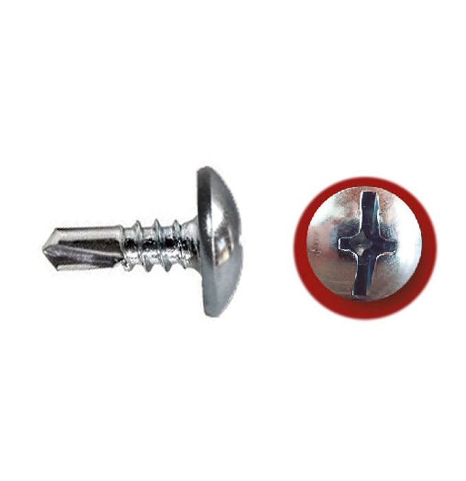 TORNILLO AUTOTALADRANTE PTA DE BROCA CABEZA LENTEJA DE 7MM X 7/16" UNIDAD REF.TPBL7 / 023467 MEJIA