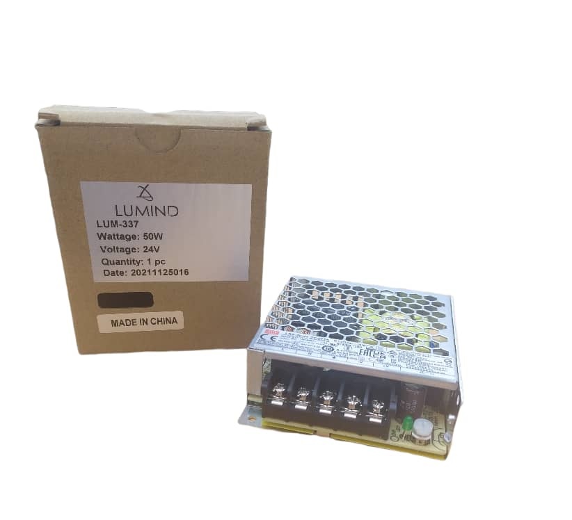 TRANSFORMADOR DE ENERGIA VOLTAJE 24 V 50 W REF. LUM-337 MARCA LUMIND