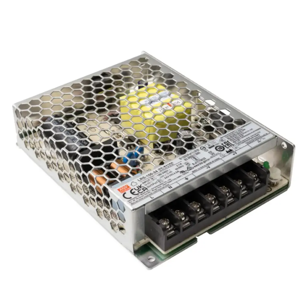 TRANSFORMADOR / DRIVER DE ENERGIA/FUENTE DE PODER 24V 100W MEANWELL LRS-100-24 REF. LUM-376-2 LUMIND