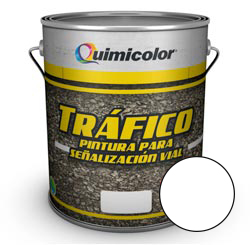 PINTURA TRAFICO COLOR BLANCO 1 GL REF. TRAFEM010-1 MARCA QUIMICOLOR