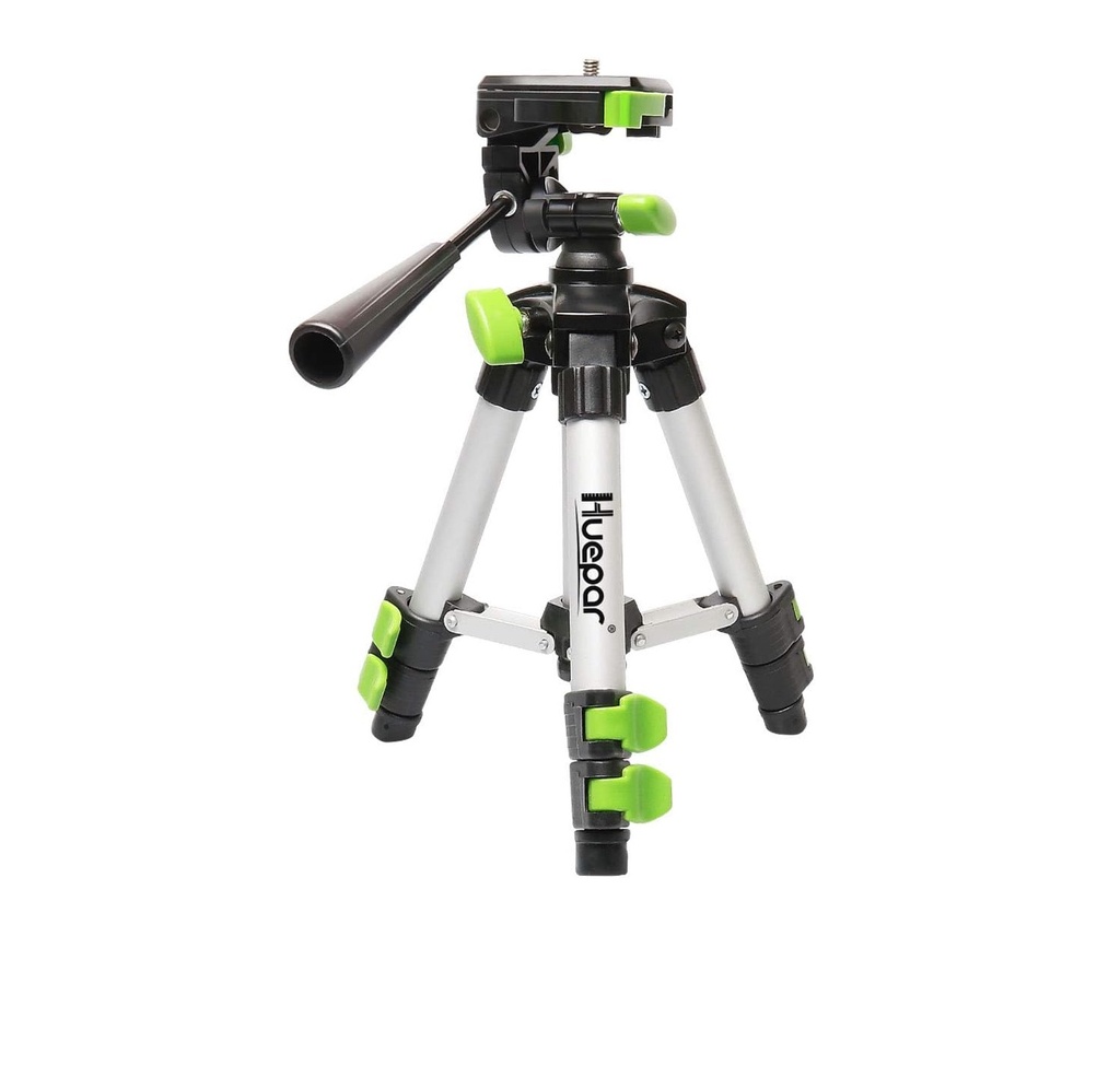 TRIPODE DE ALUMINO 19.7" MINI AJUSTABLE PARA LASER Y CAMARA 3 VIAS FLEXIBLES REF. TPD05 HUEPAR