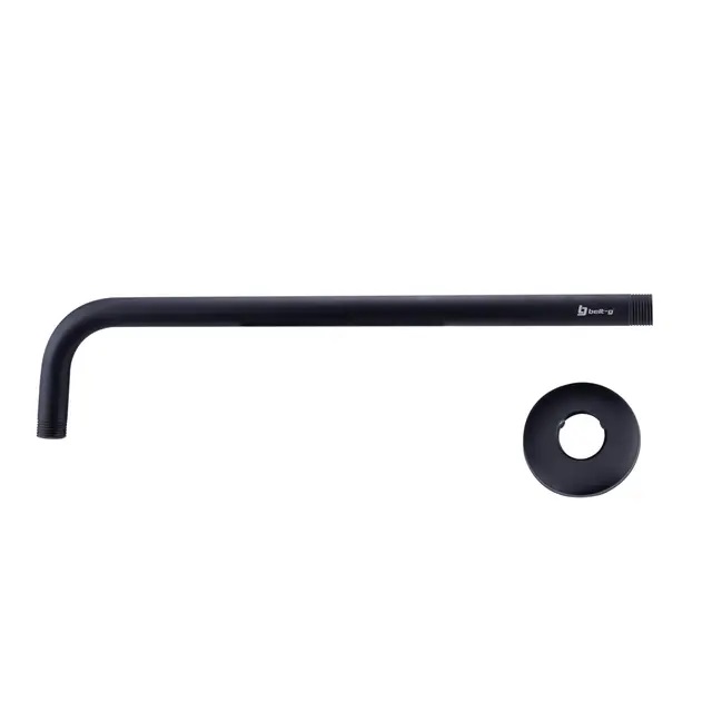TUBO LARGO PARA REGADERA 1/2 X 90° BLACK NEGRO REF. GRI-0123 MARCA BELT-G