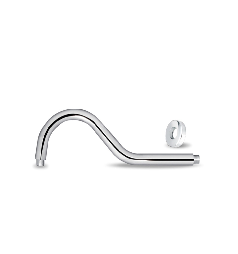 TUBO DE DUCHA PARA REGADERA LARGO CROMADO DE LUJO MOD. CISNE REF. GRI-0450 MARCA BELT-G
