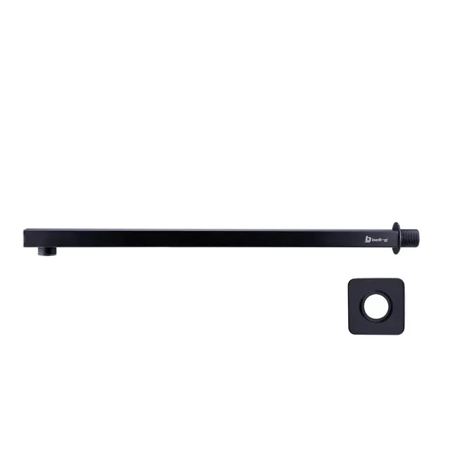TUBO LARGO PARA REGADERA CUADRADO BLACK REF. GRI-0452 MARCA BELT-G