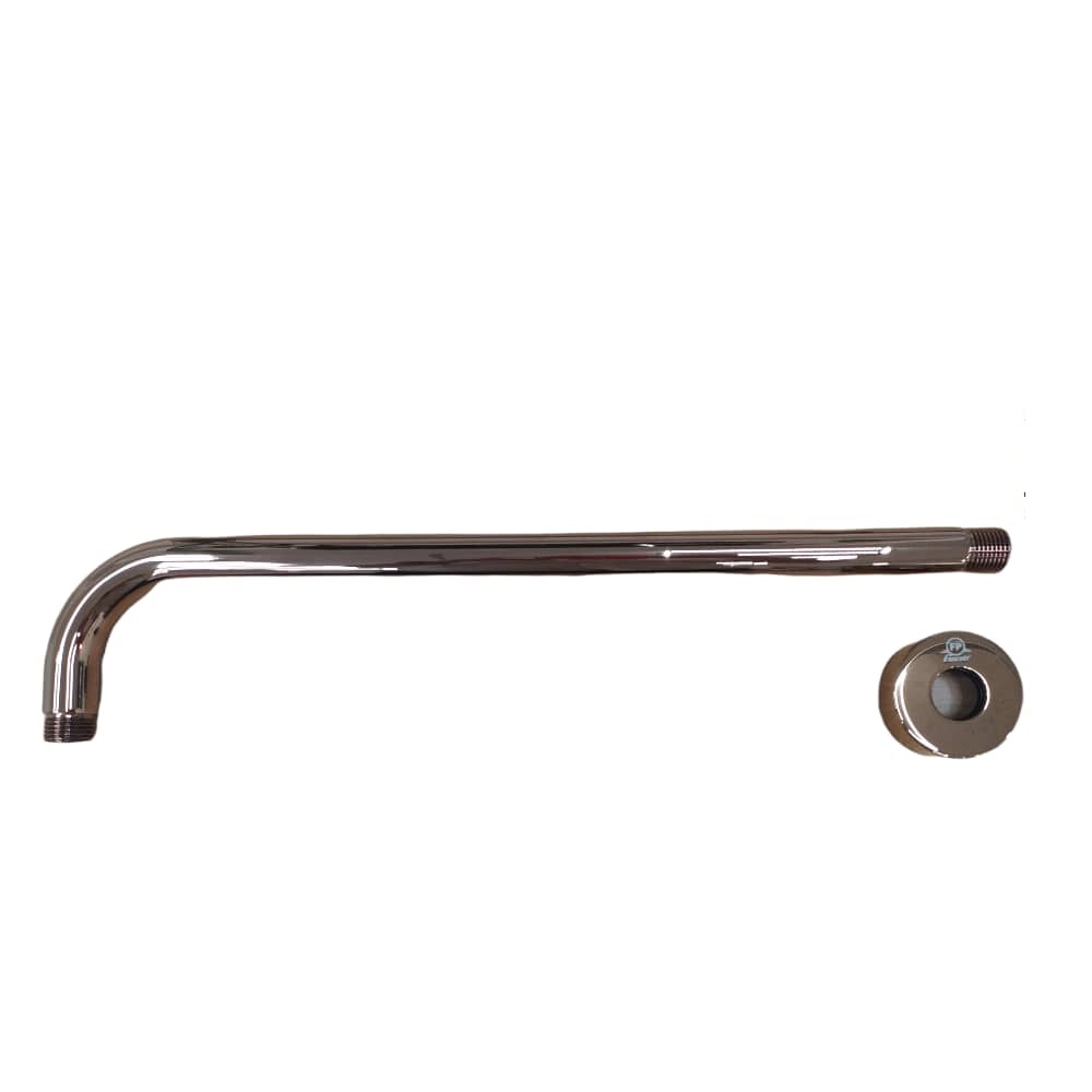 TUBO DE DUCHA PARA REGADERA PRESTIGE ROSE GOLD CON ROSETA LARGO 40 CM REF. 35ACC0072RG-01 MARCA FP