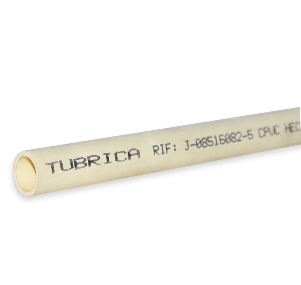 TUBO CPVC ASTM 1/2" X 3 MTS RDE 11 - 100 PSI REF. 1010000037 MARCA TUBRICA