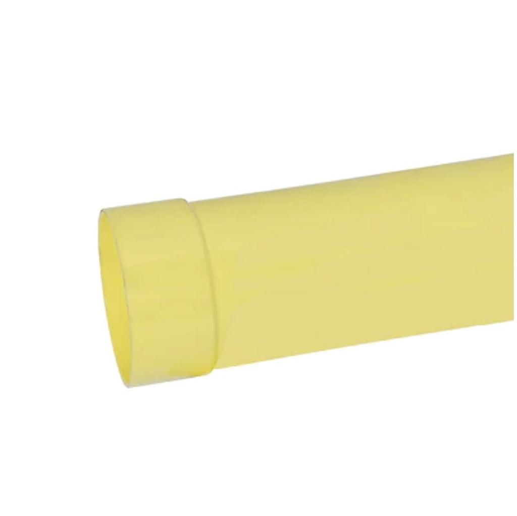 TUBO DE PVC PARA AGUA SERVIDA DE 200 MM X 4 MM X 3 MTS (8" X 3 MTS) AMARILLO REF. T02273 UNITECA