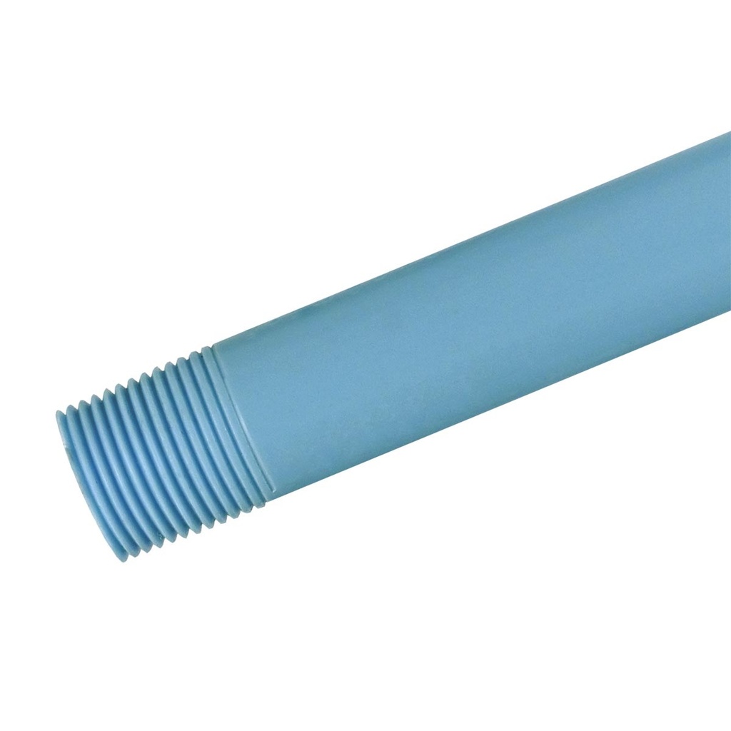 TUBO PVC PARA AGUA FRIA C/ROSCA CHEDULE 80 E X E DE 1/2" X 6 MTS AZUL REF. T04016AZ MARCA UNITECA