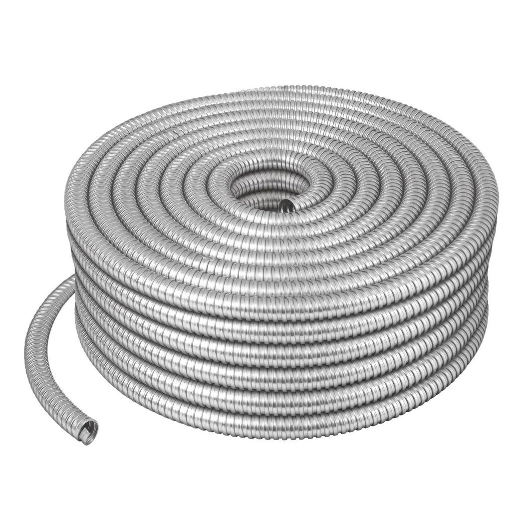 TUBO CORRUGADO EMT GALVANIZADO 1/2" POR METRO ( INFORMACION ROLLO 50 MT ) REF. 46900 MARCA VOLTECK