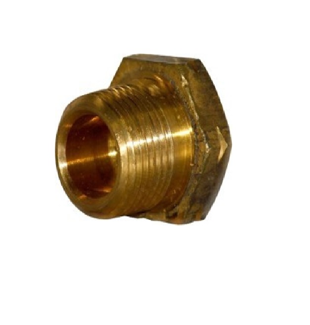 TUERCA GRANDE DE LATON RABO COCHINO ROSCA IZQ. SAE 1/4" REF. C02-V-08 MARCA VENEPRO